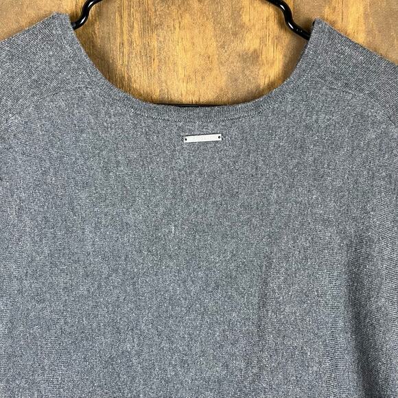 Michael Kors Womens Shawl Gray Shrug Poncho Fringe Knitted S/M - Picture 10 of 12